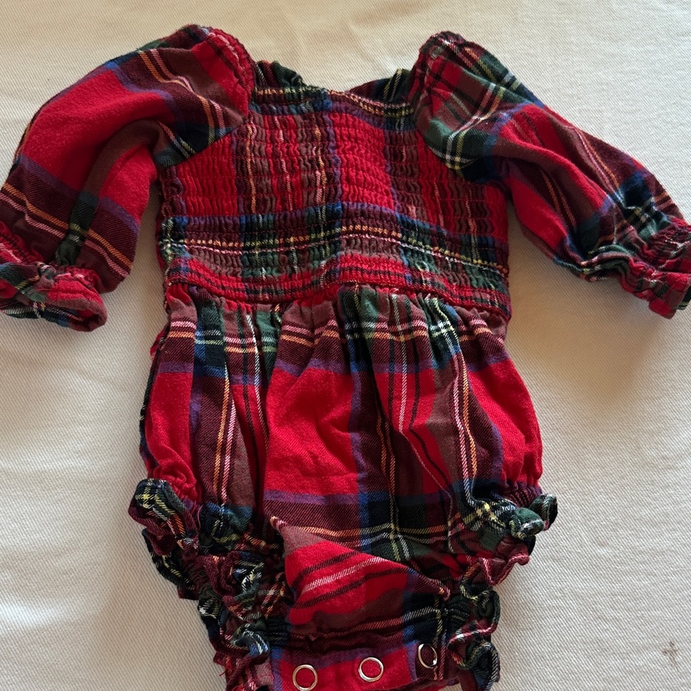 Ivy City Co Plaid Baby Romper